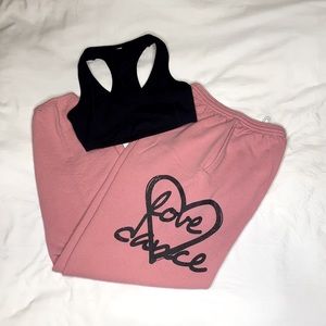 Love Dance Pink Sweatpants